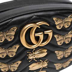 GG Marmont Matelasse Leather Animalier Belt Bag