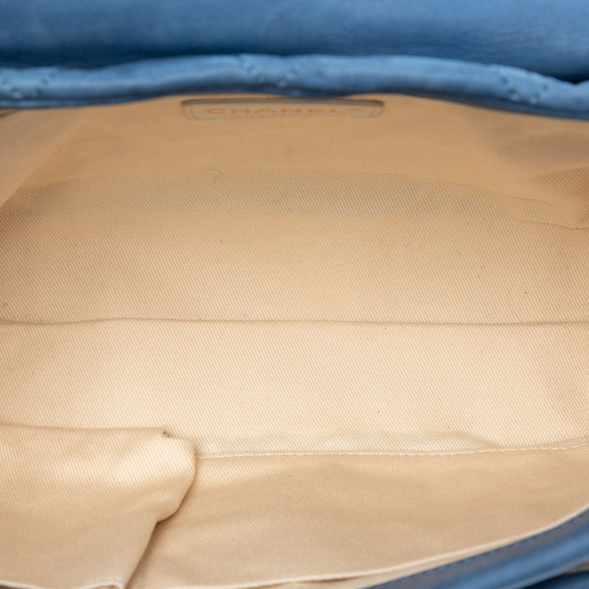 Large Quilted Iridescent Calfskin Chic Quilt Flap