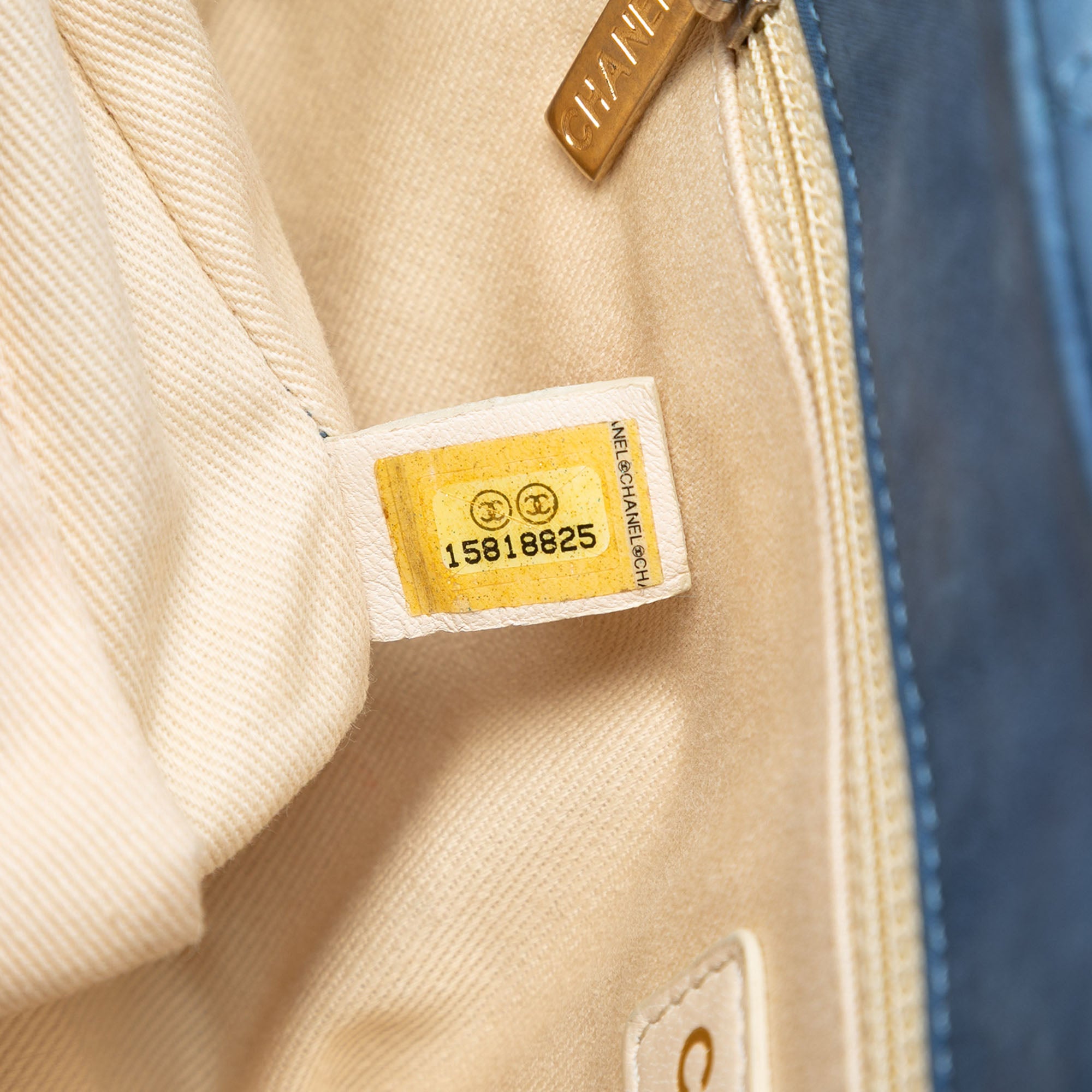 Large Quilted Iridescent Calfskin Chic Quilt Flap