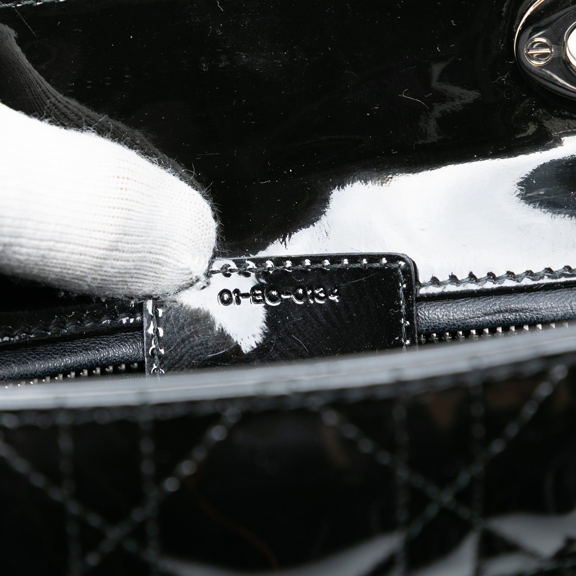 Large Patent Cannage Lady Dior