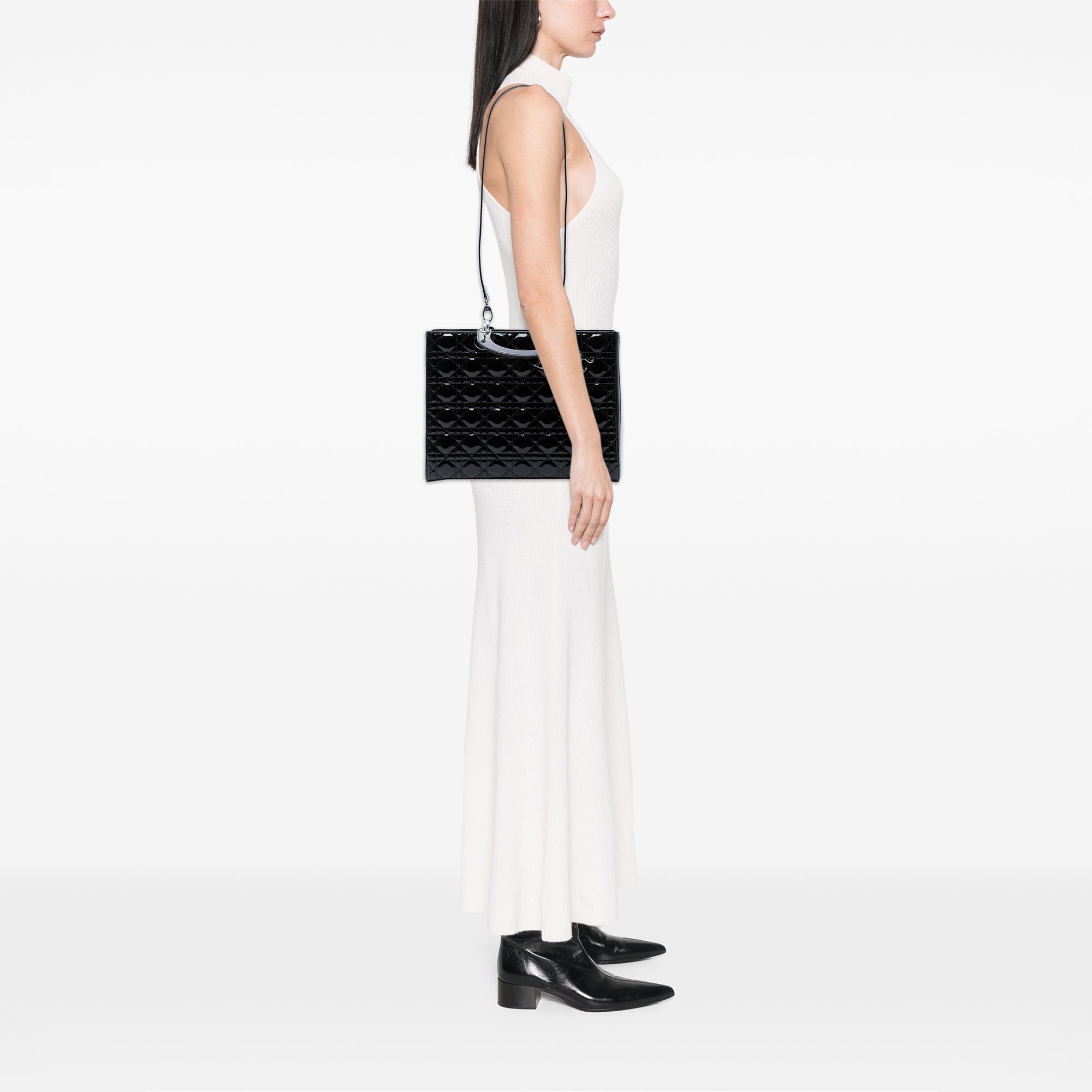 Large Patent Cannage Lady Dior