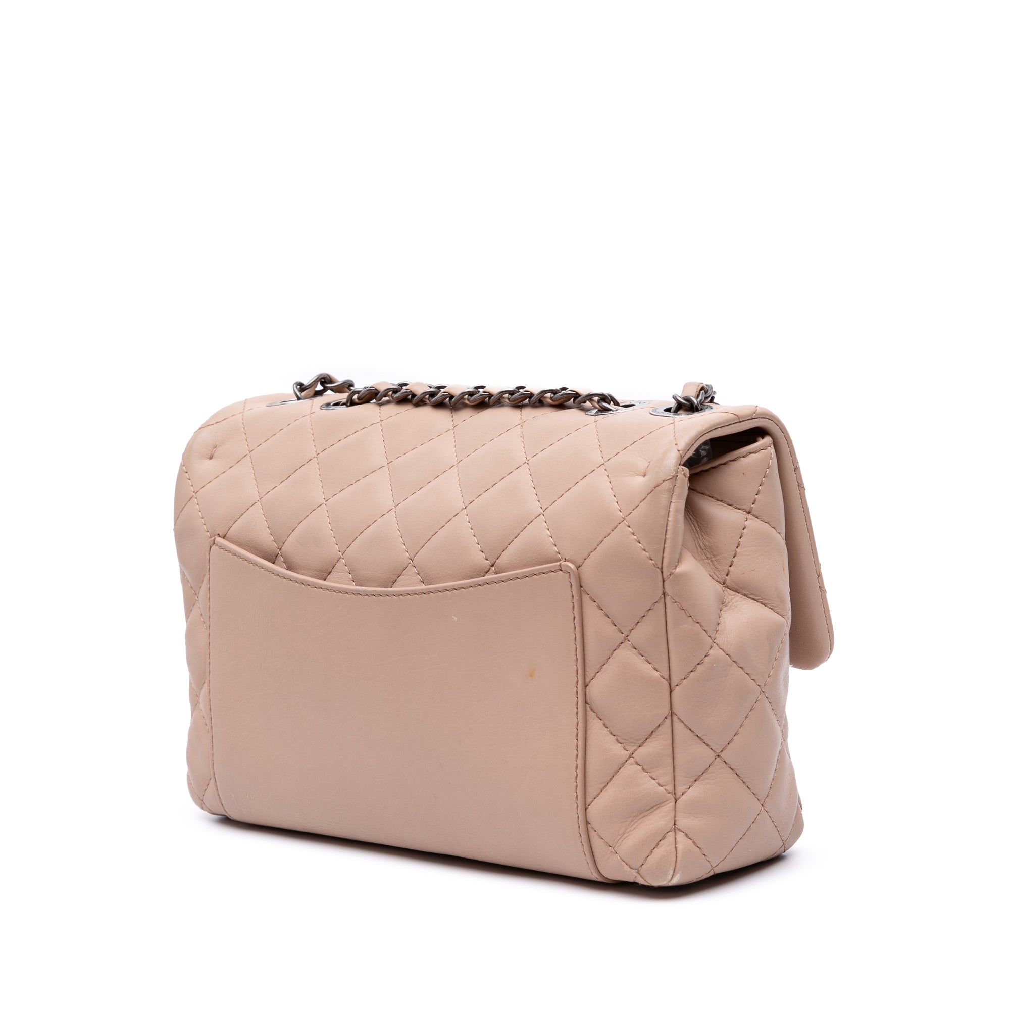 Medium CC Quilted Calfskin Single Flap