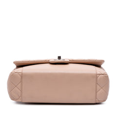 Medium CC Quilted Calfskin Single Flap