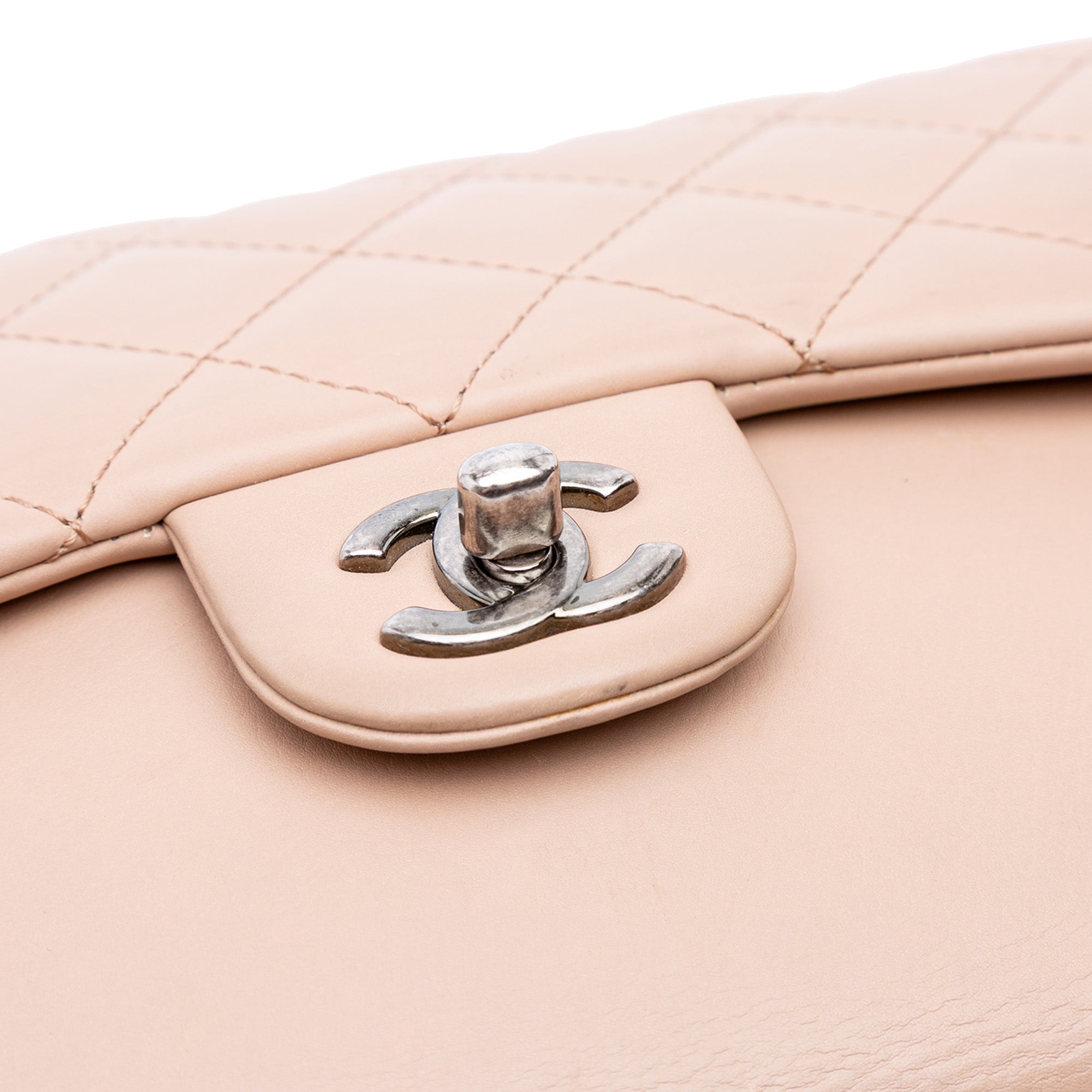 Medium CC Quilted Calfskin Single Flap