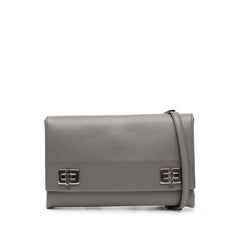 Saffiano Cuir Twist Lock Chain Flap