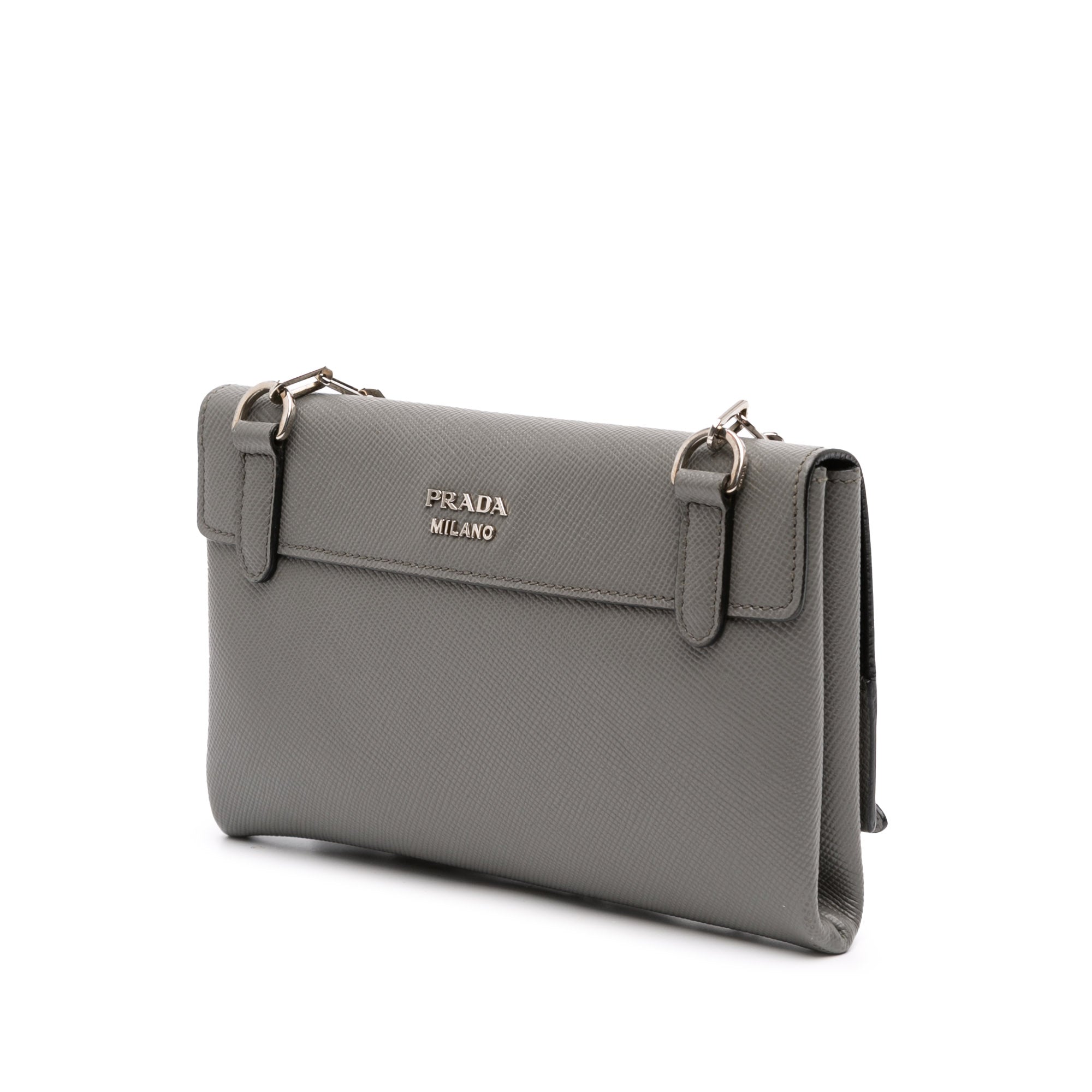 Saffiano Cuir Twist Lock Chain Flap