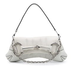 Small Leather Horsebit Chain Satchel
