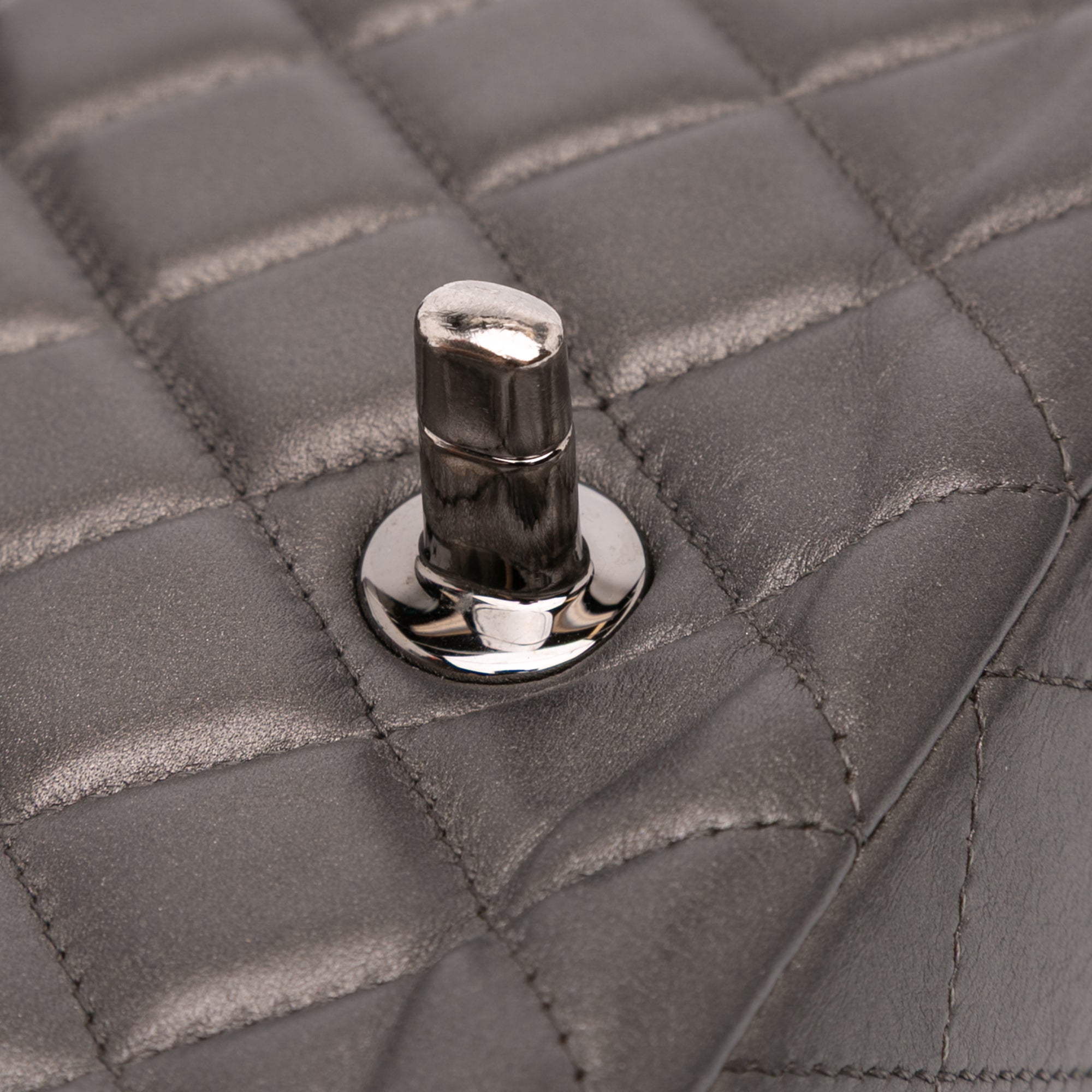 Mini Rectangular Classic Metallic Lambskin Single Flap