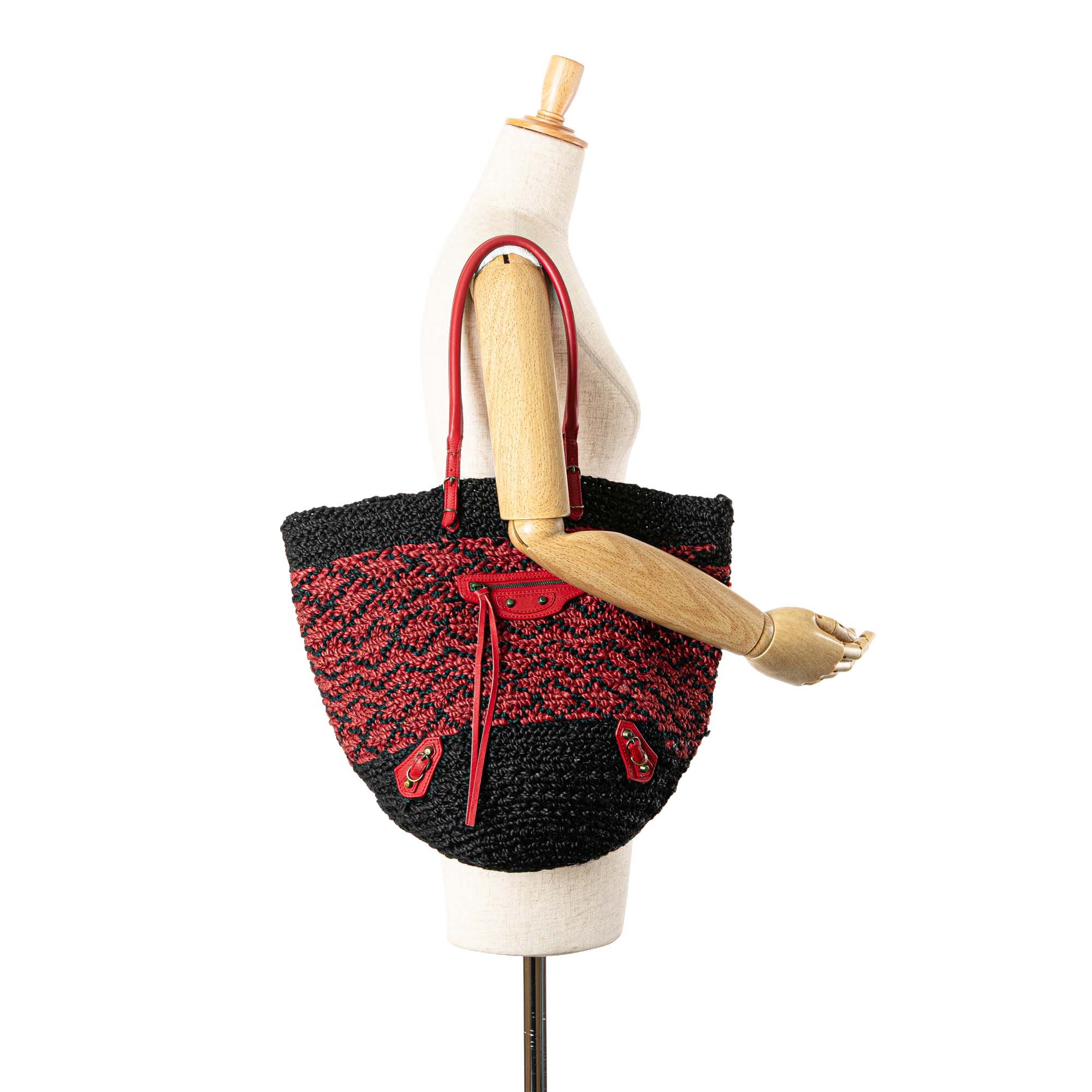 Raffia Motocross Classic Panier Basket Tote