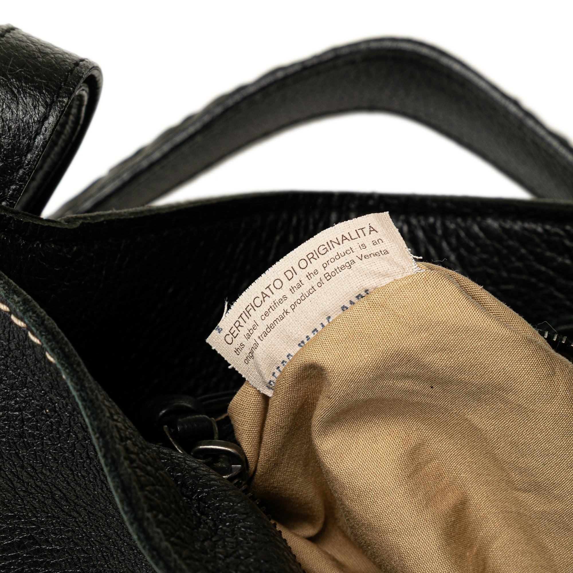 Leather Intrecciato Strap Shoulder Bag