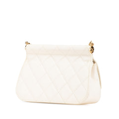 Quilted Caviar Frame Flap Clutch with Chain