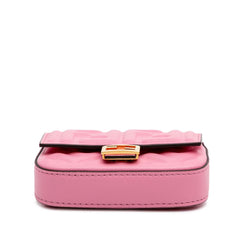 Nano Zucca Embossed Leather Baguette Charm