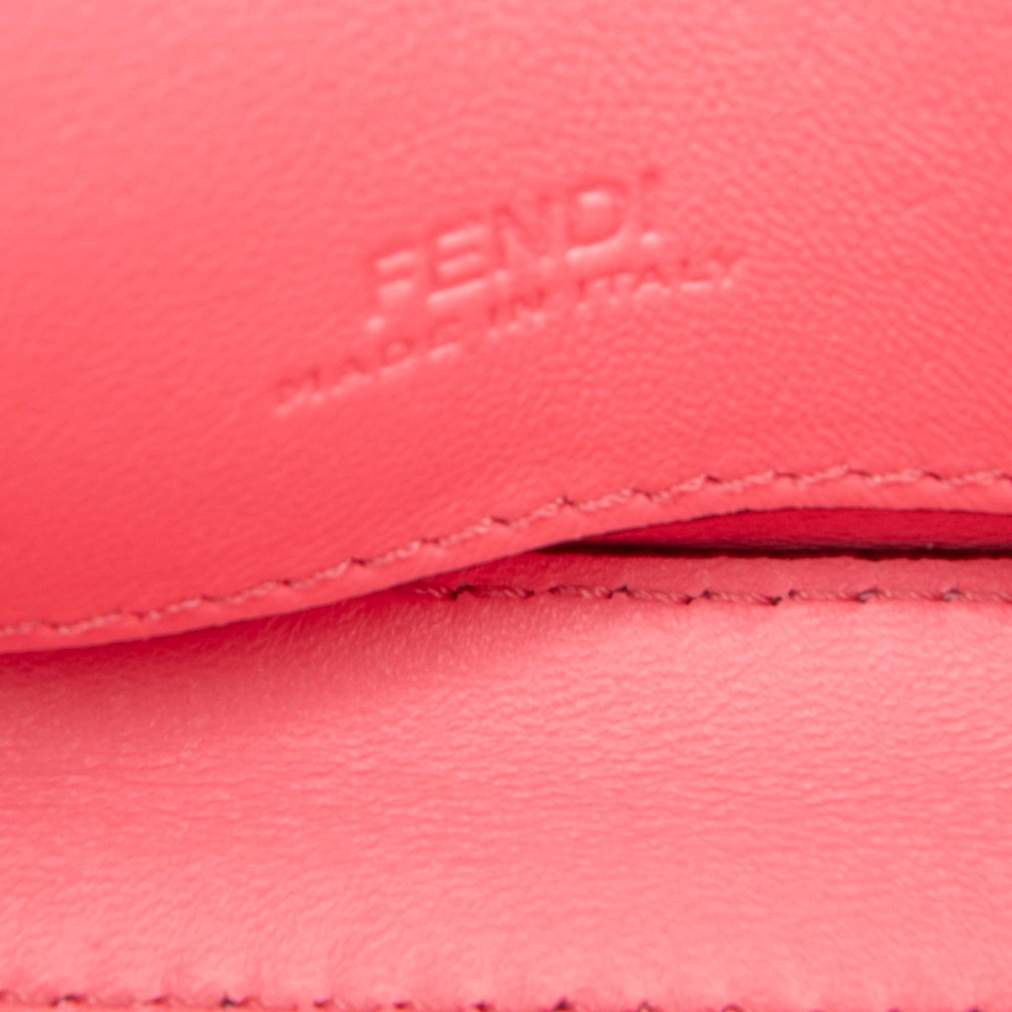 Nano Zucca Embossed Leather Baguette Charm