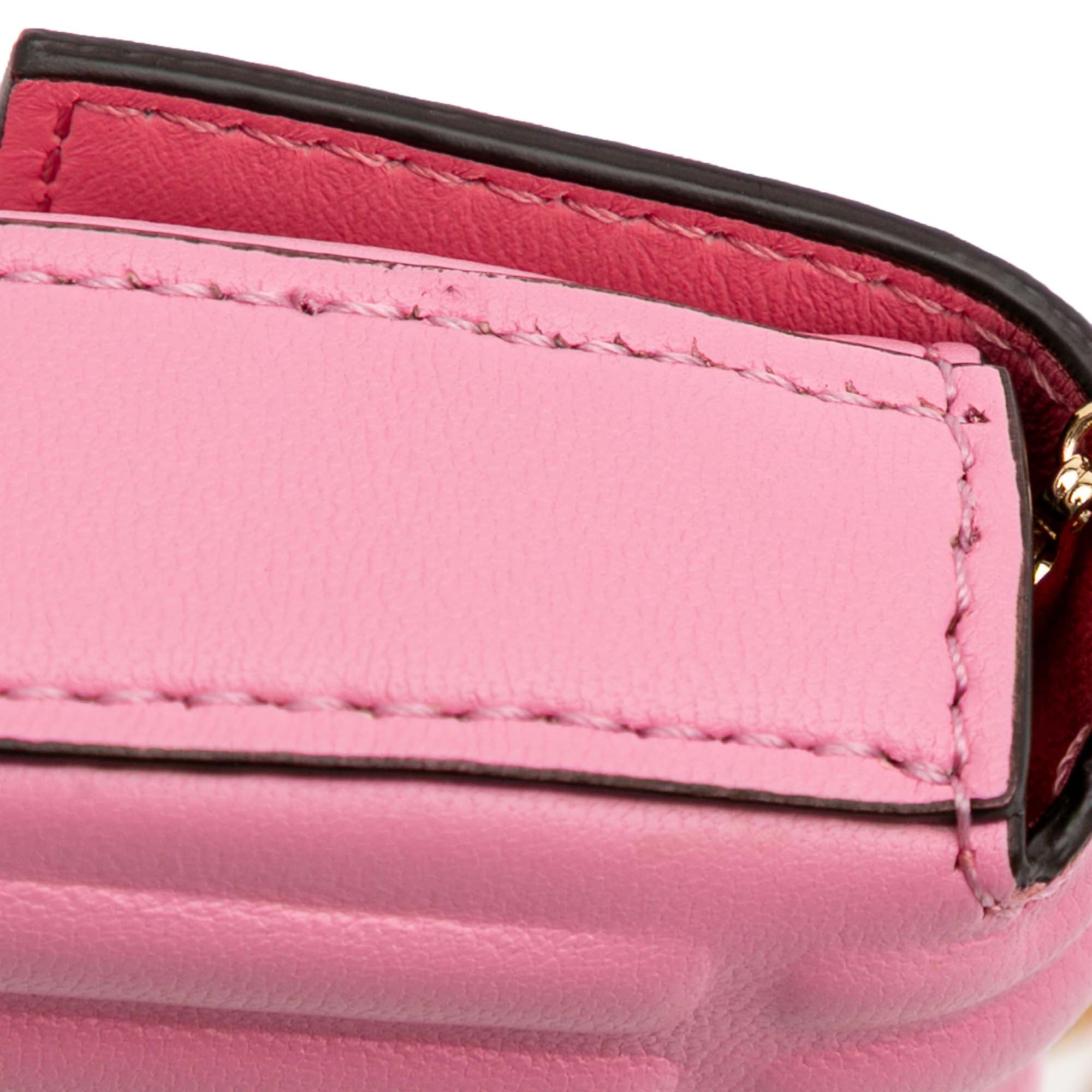Nano Zucca Embossed Leather Baguette Charm