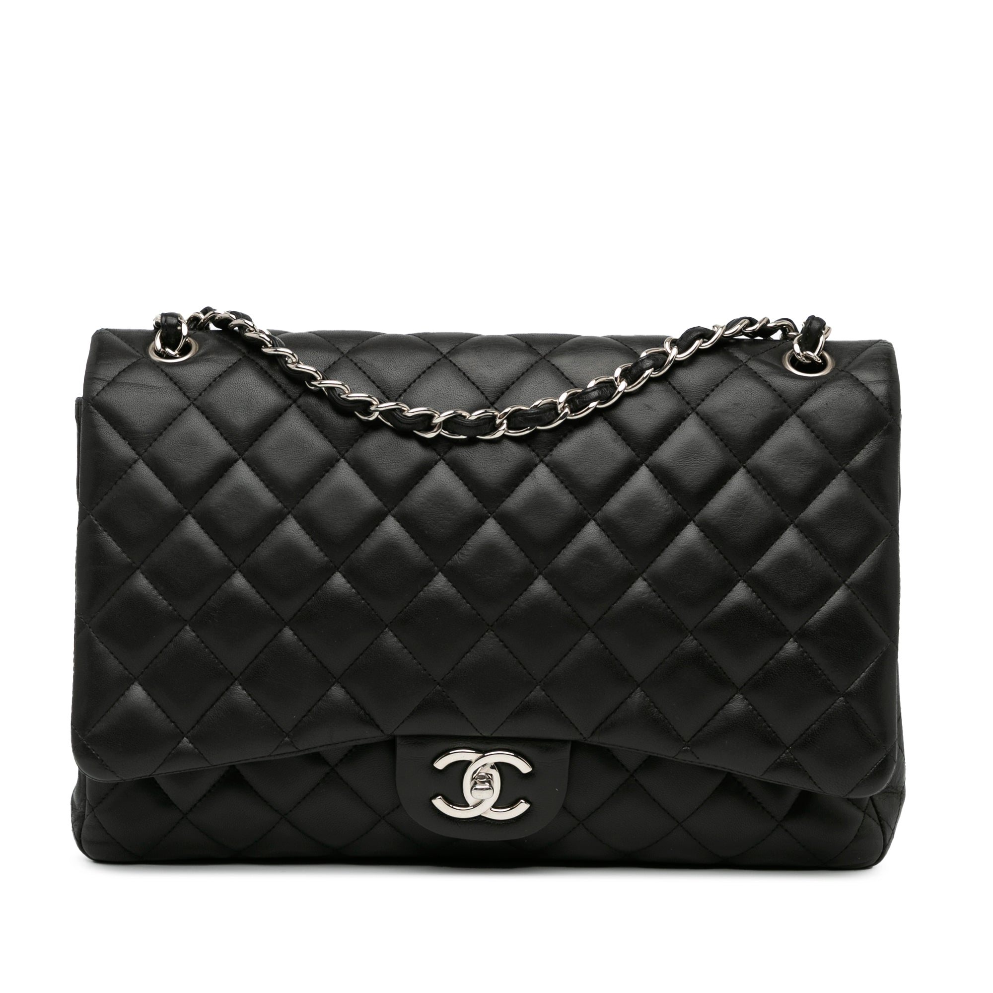 Maxi Classic Lambskin Double Flap