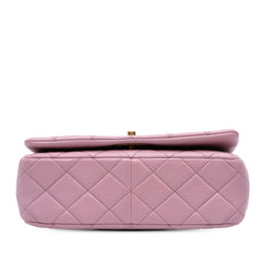 Quilted Lambskin Braided CC Single Flap