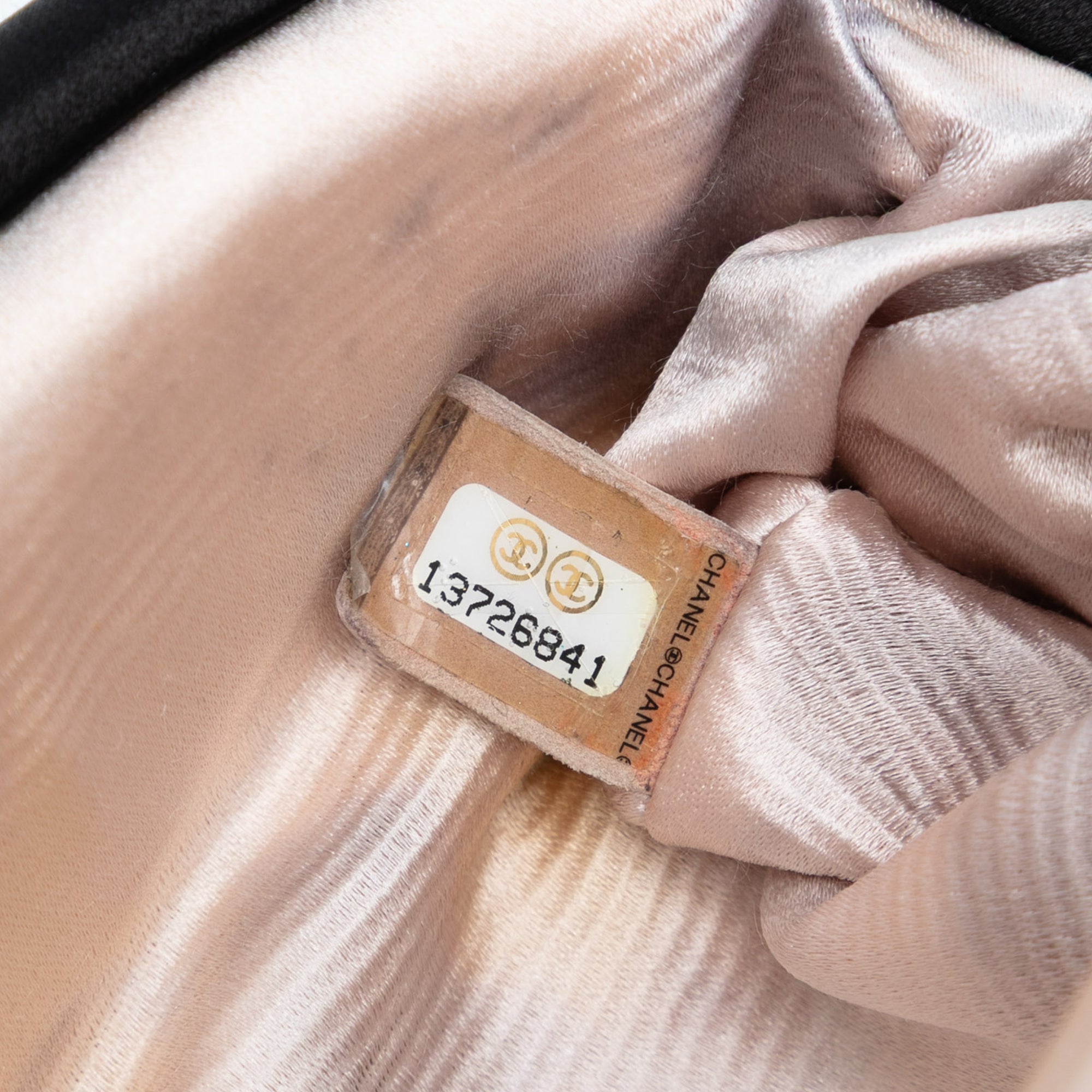 CC Pleated Satin Frame Evening Clutch