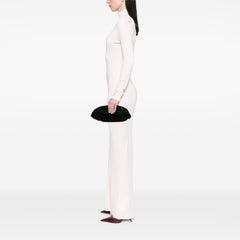 CC Pleated Satin Frame Evening Clutch