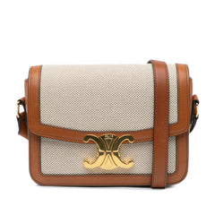 Teen Canvas and Calfskin Triomphe Crossbody