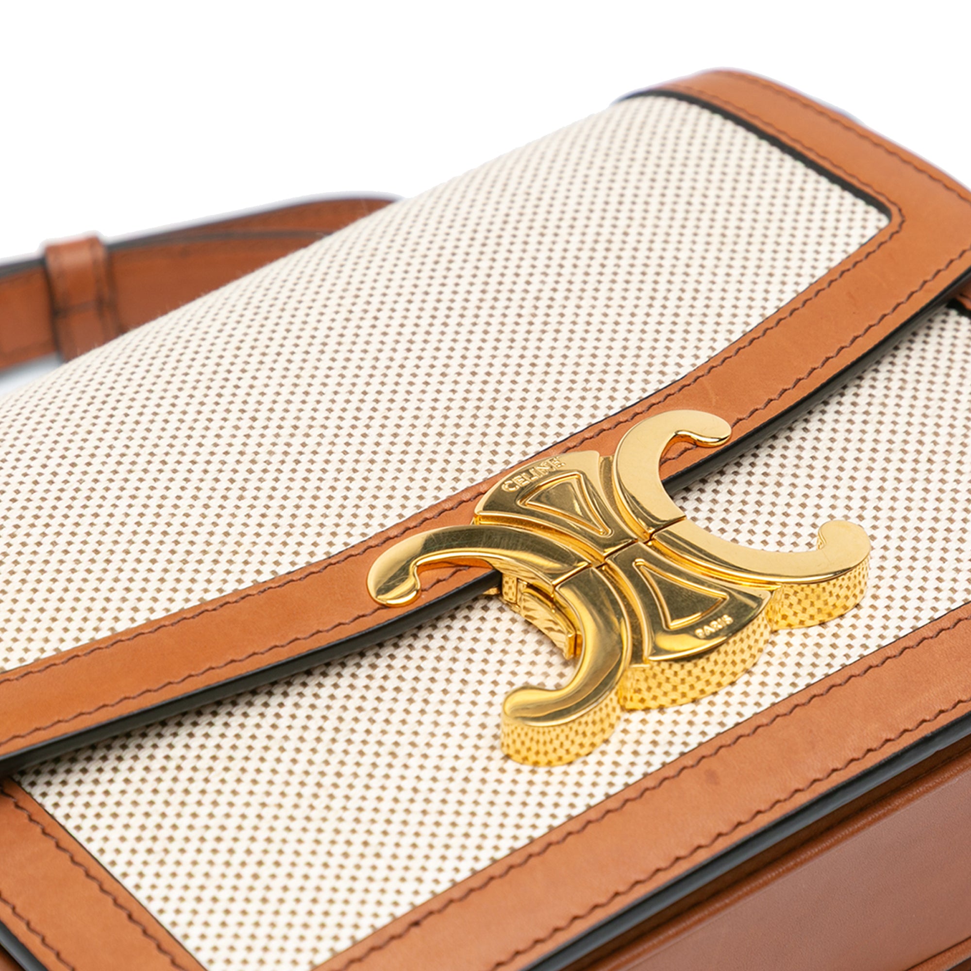 Teen Canvas and Calfskin Triomphe Crossbody