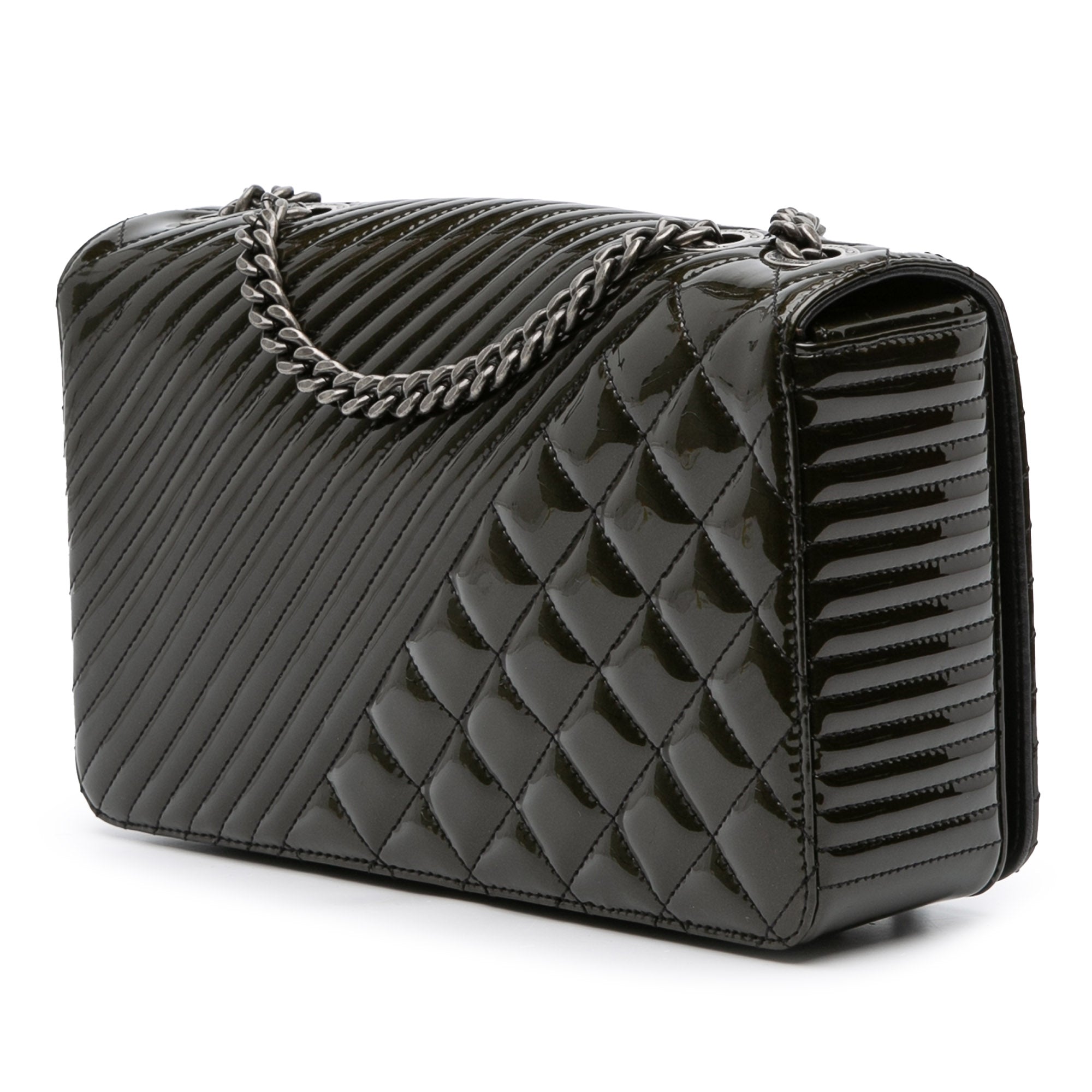 Medium Patent Coco Boy Flap