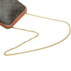 Triomphe Coated Canvas Clutch On Chain