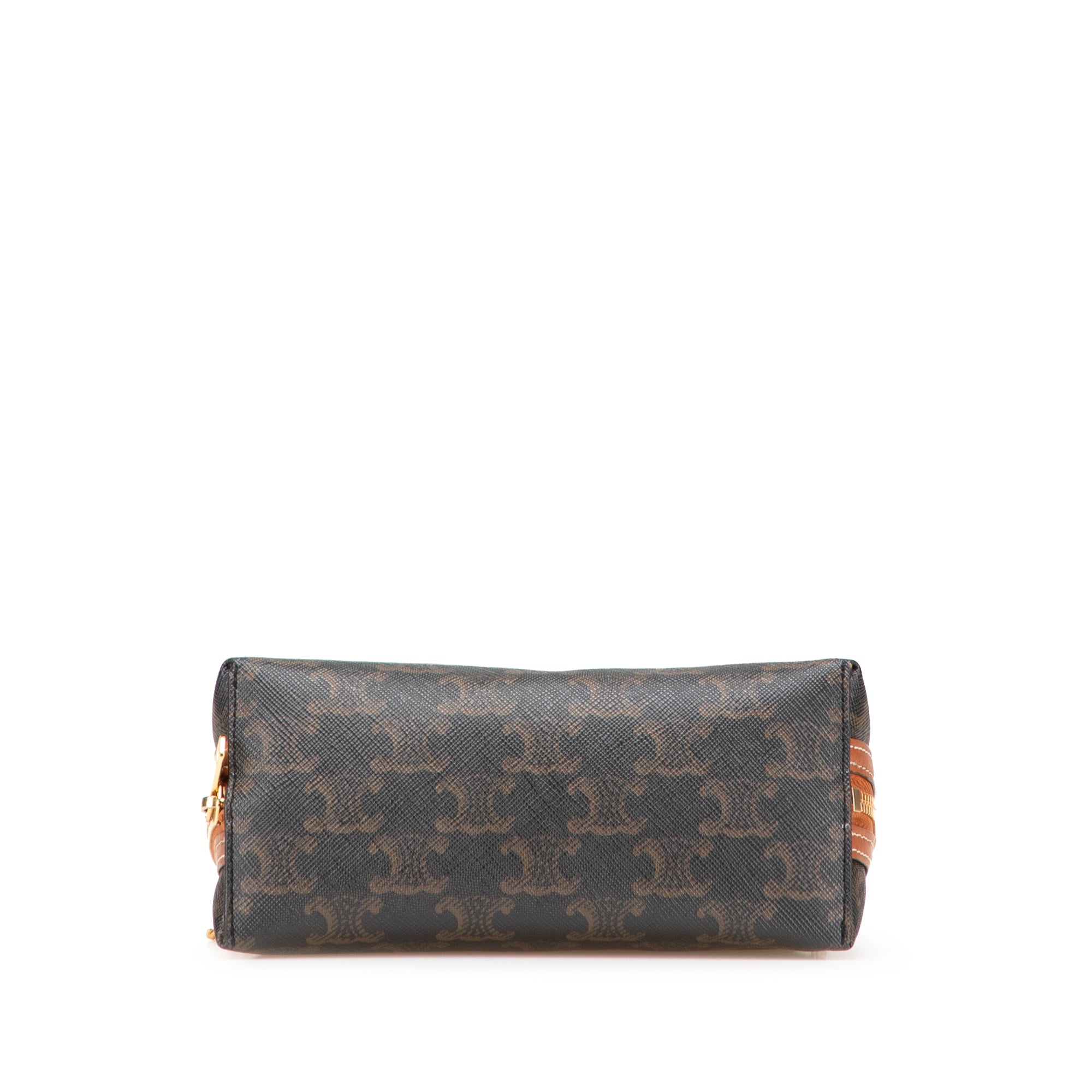 Triomphe Coated Canvas Clutch On Chain