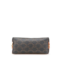 Triomphe Coated Canvas Clutch On Chain
