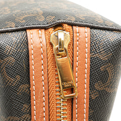 Triomphe Coated Canvas Clutch On Chain