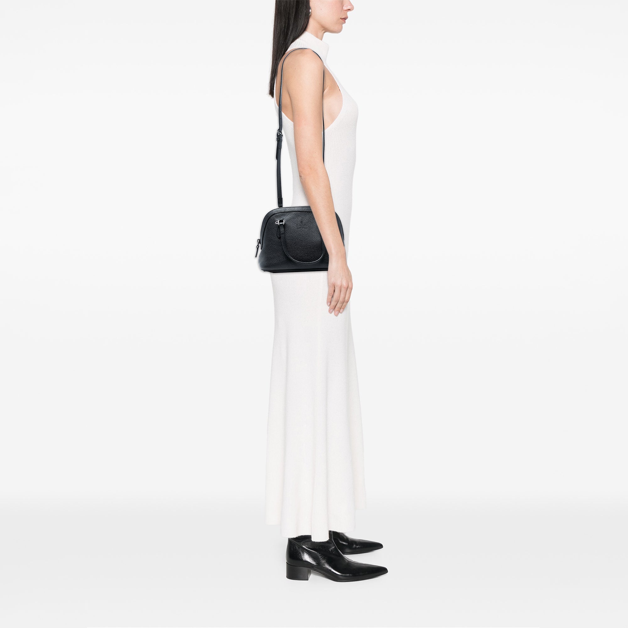 Mini Leather Dome Satchel