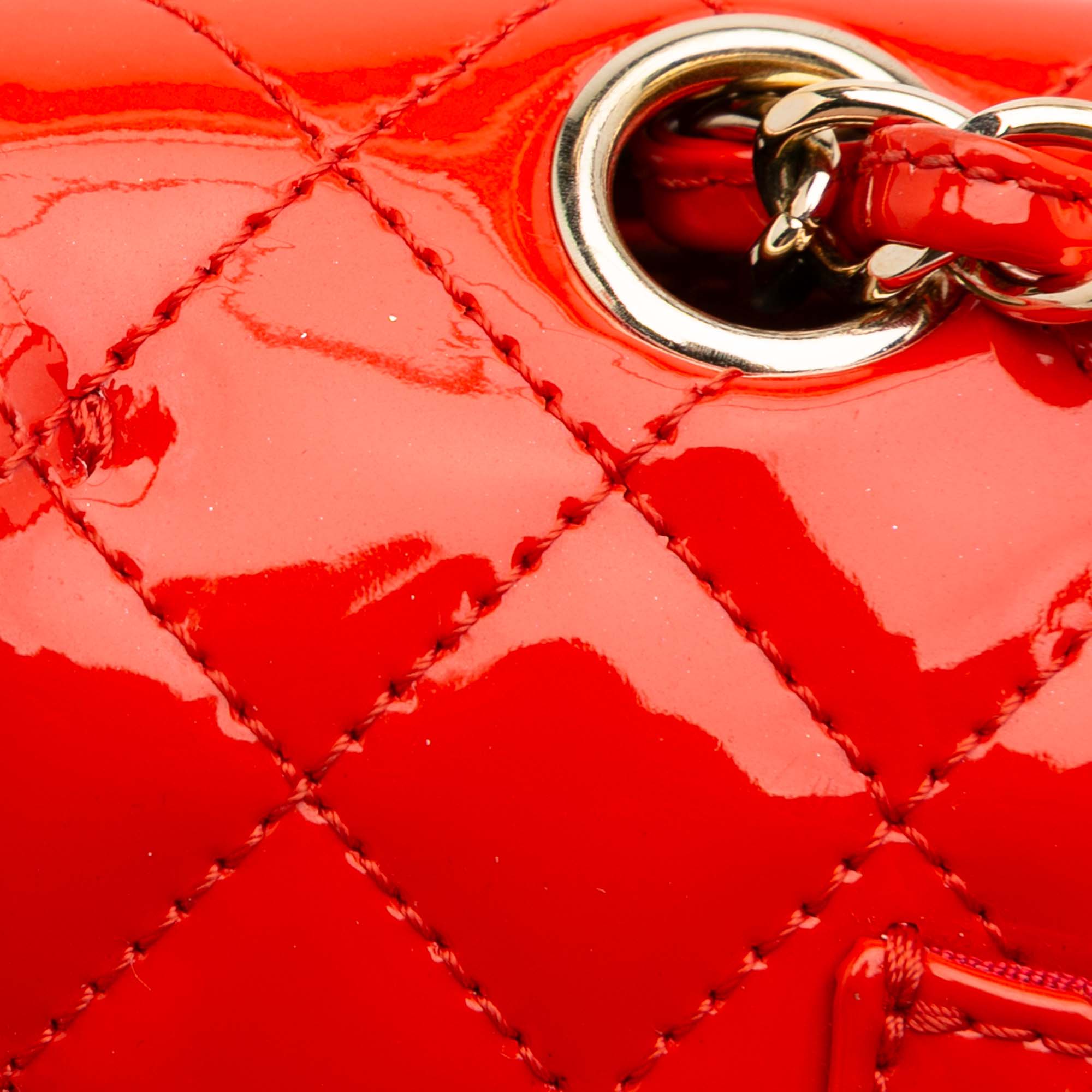 Medium Classic Patent Valentines Heart Charms Single Flap