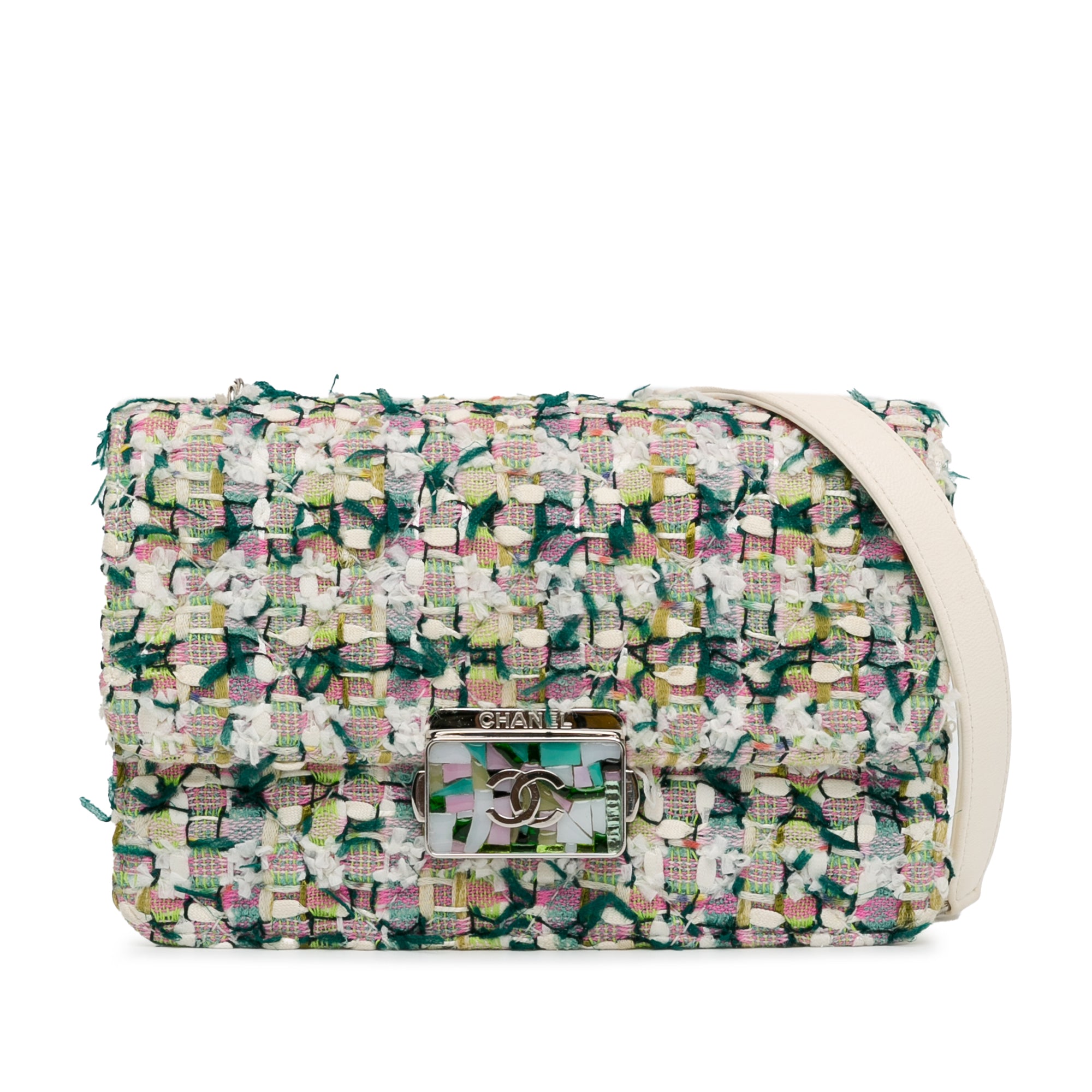 Tweed Beauty Lock Flap Bag