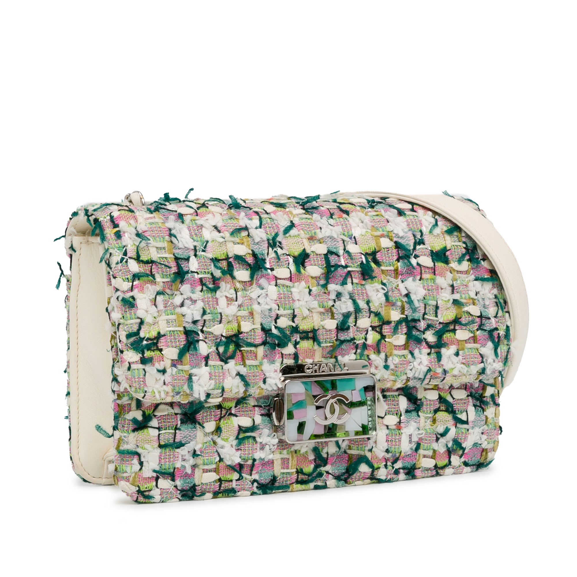 Tweed Beauty Lock Flap Bag