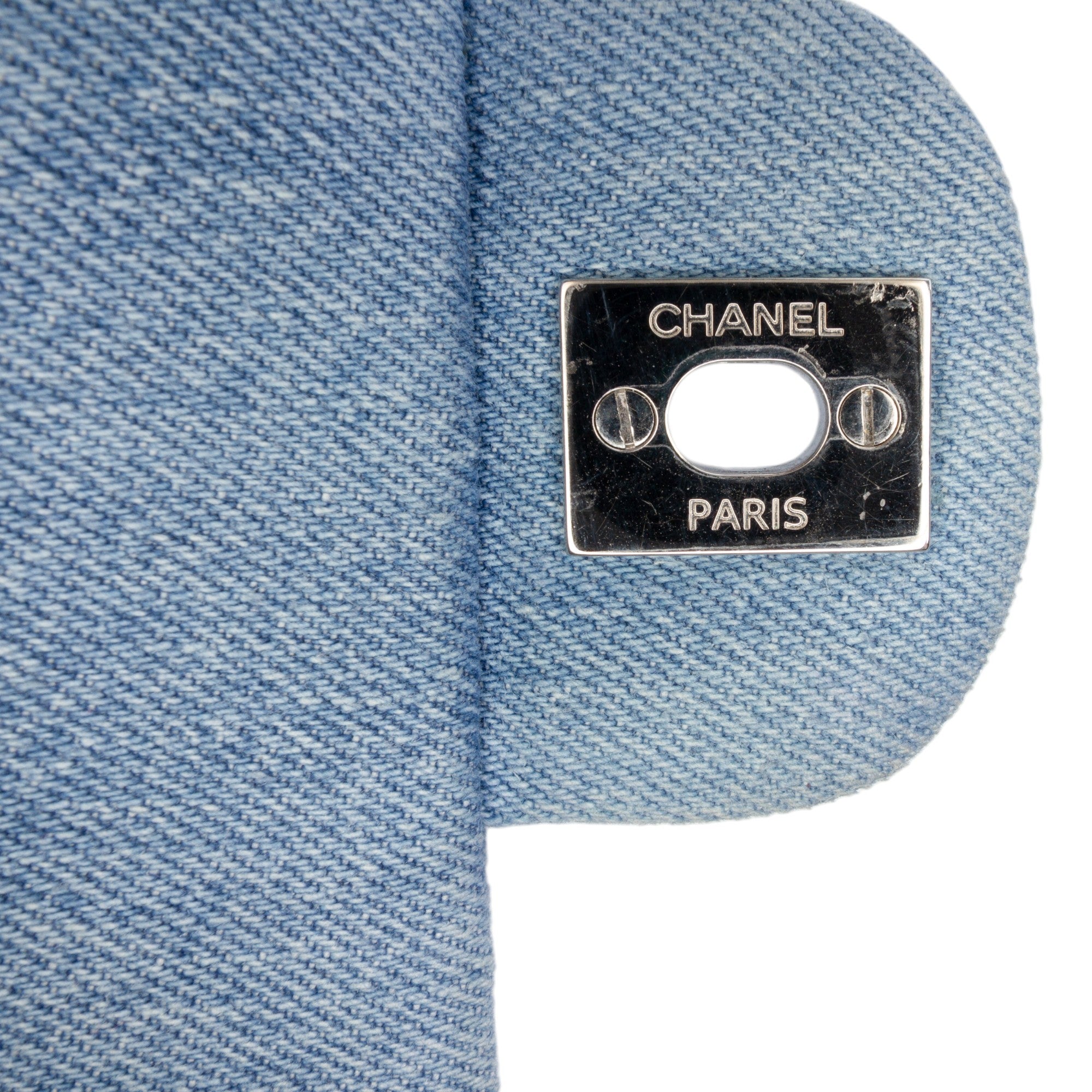 Mini Rectangular Classic Denim Braided Single Flap