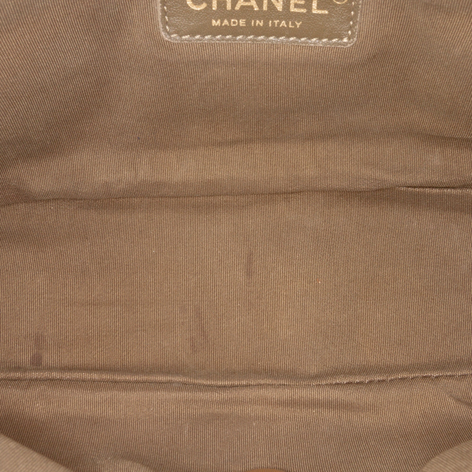 Calfskin Stitched Motif Flap
