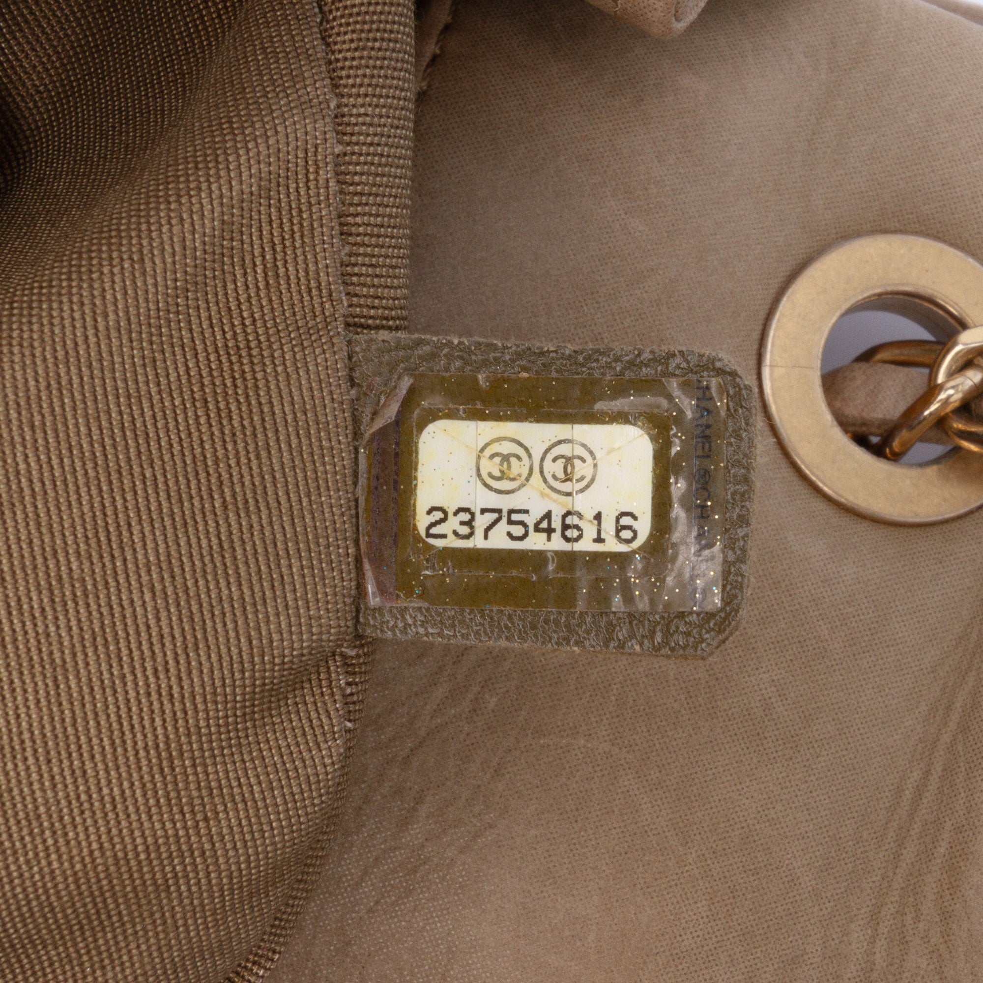Calfskin Stitched Motif Flap