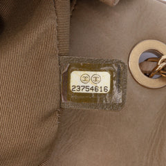 Calfskin Stitched Motif Flap