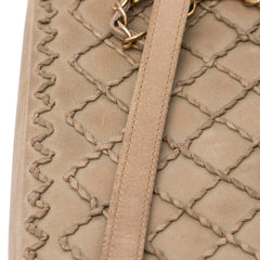 Calfskin Stitched Motif Flap