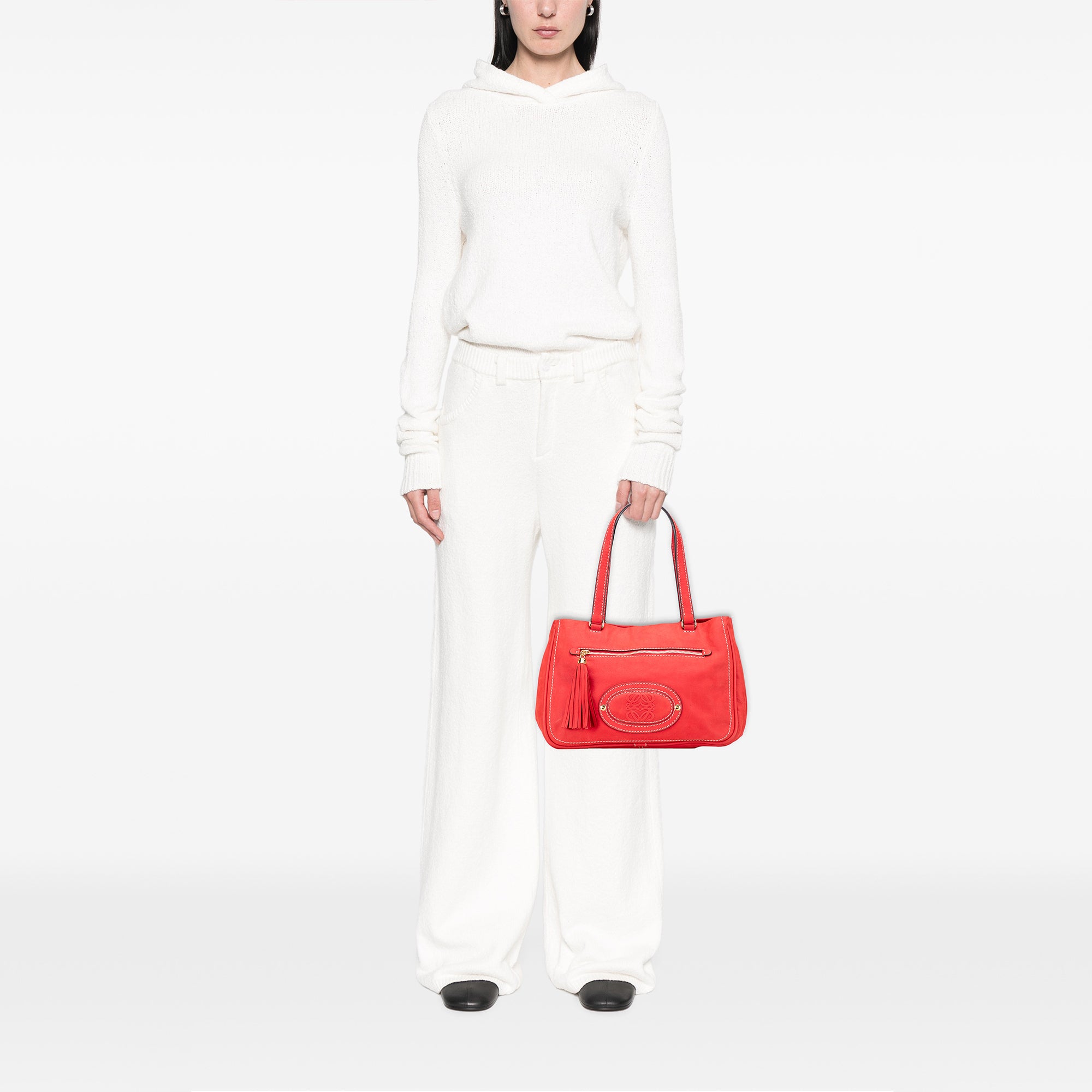 Nubuck Anagram Madrid Fringe Shoulder Bag