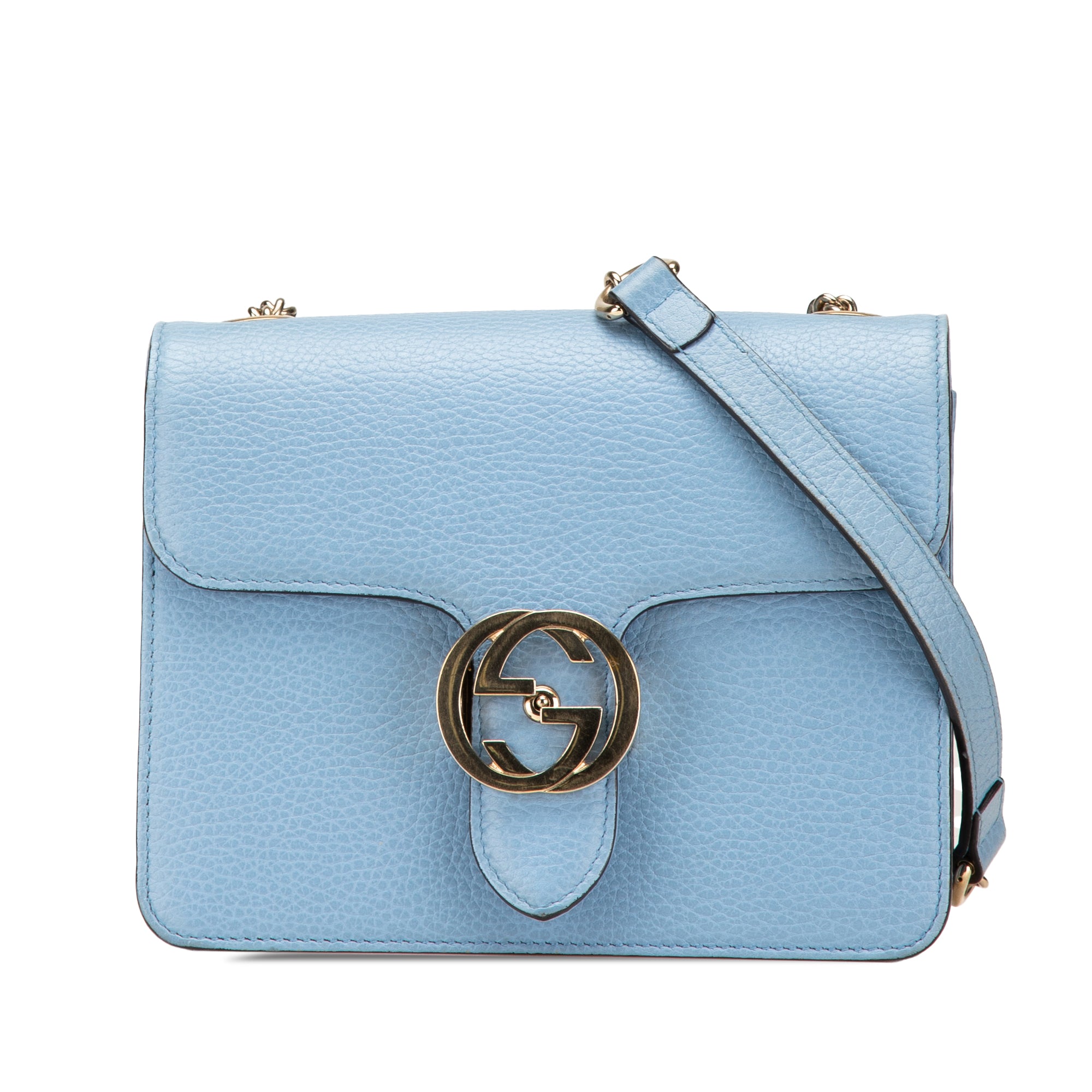 Small Dollar Calfskin Interlocking G Crossbody