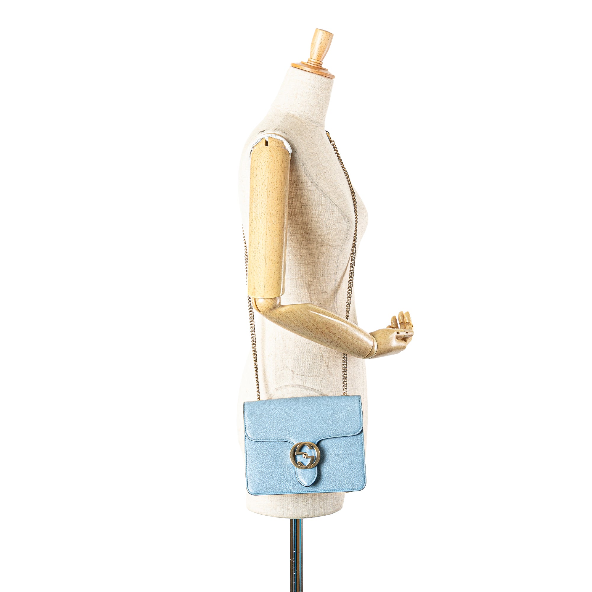 Small Dollar Calfskin Interlocking G Crossbody