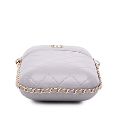 CC Quilted Lambskin Chain Around Phone Holder