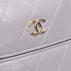 CC Quilted Lambskin Chain Around Phone Holder