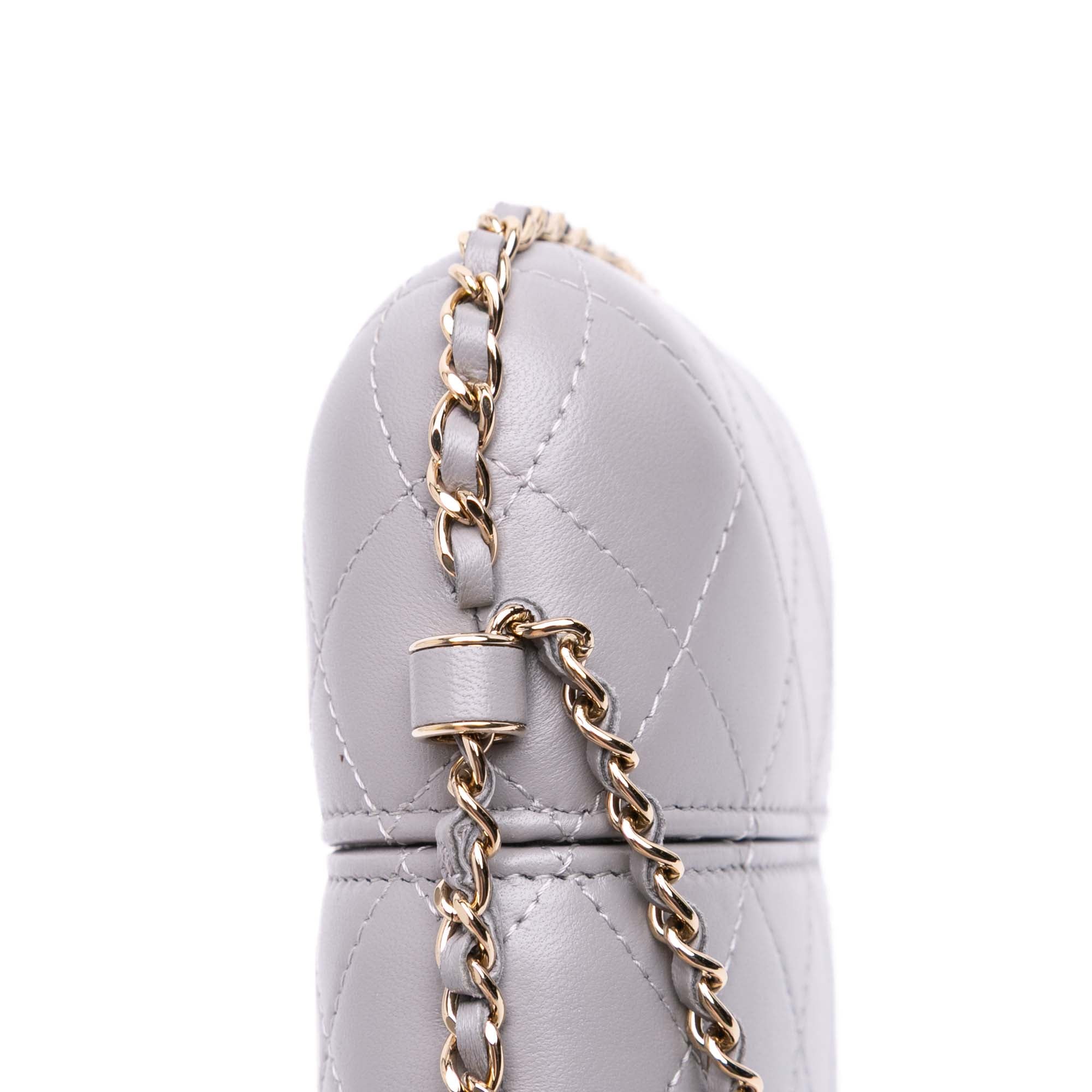 CC Quilted Lambskin Chain Around Phone Holder