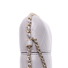 CC Quilted Lambskin Chain Around Phone Holder