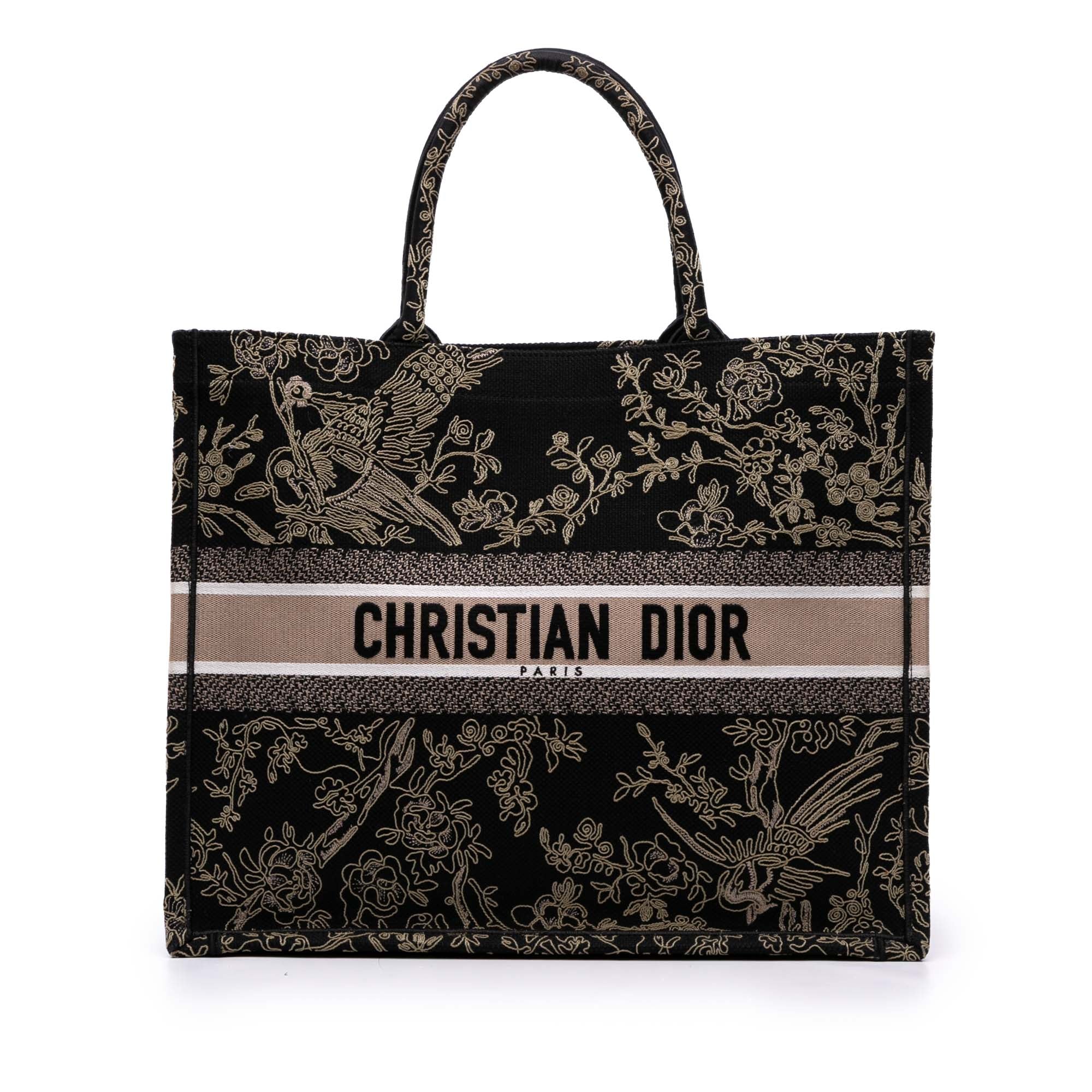 Large Canvas Embroidered Jardin d'Hiver Book Tote