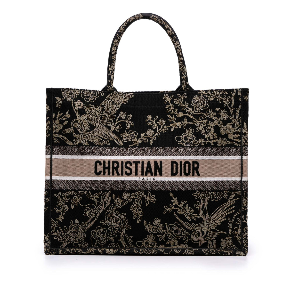 Large Canvas Embroidered Jardin d'Hiver Book Tote