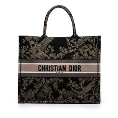 Large Canvas Embroidered Jardin d'Hiver Book Tote