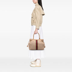 GG Canvas Web Tassel Tote
