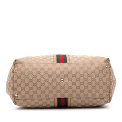 GG Canvas Web Tassel Tote